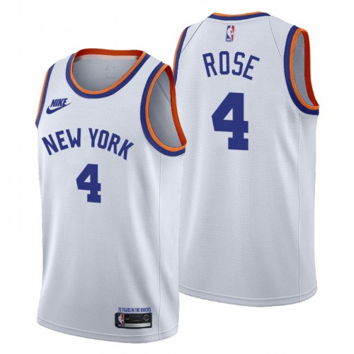 White Nike York Knicks #4 Knicks Jersey - Moisture-Wicking NBA Fan Apparel