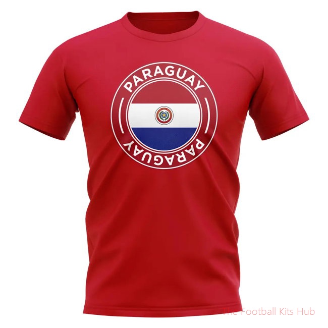 Paraguay Football Badge T-Shirt (Red)