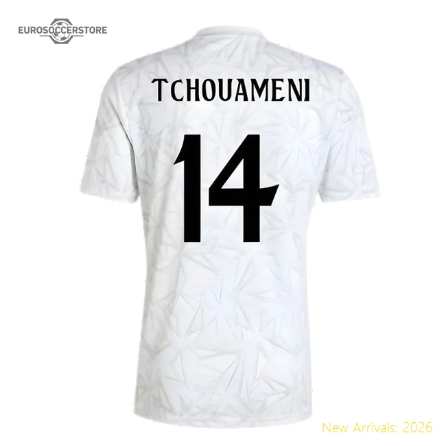 Fan-Favorite 2024-2025 Real Madrid Pre-Match Shirt (White) (Tchouameni