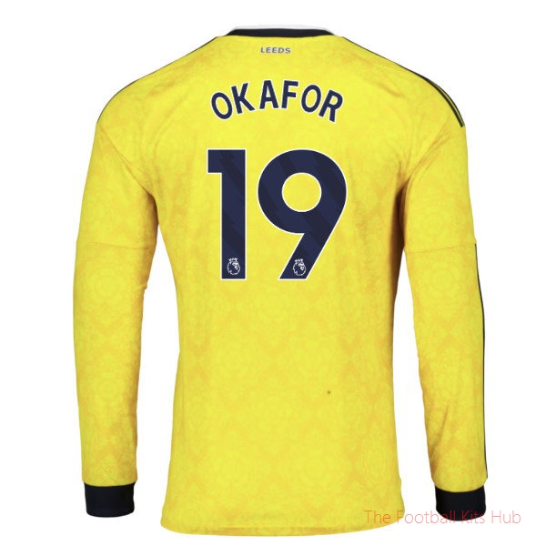 Leeds United Long Sleeve Away Shirt Football Jersey 2026-2027 Okafor #19