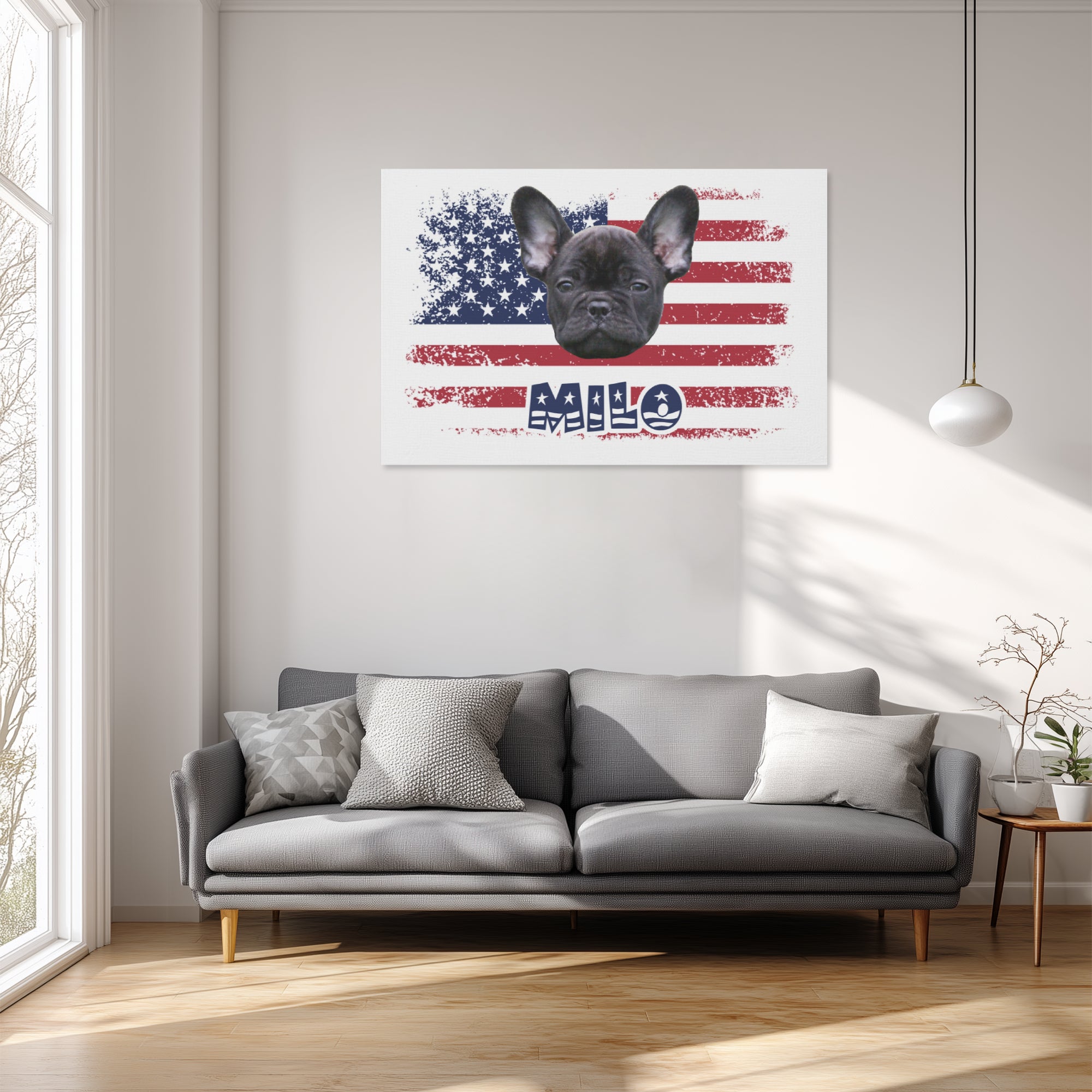 Adorable Frenchie Canvas Wall Art Casual Wear | Premium Quality