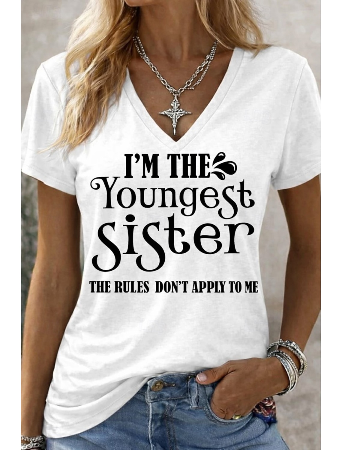 Women's T Shirt Funny Humor Quotes 3D Print Graphic Animal Letter Casual Short Sleeve V Neck Regular Tops Daily Going out Weekend White Gray White 2 Summer Spring Fall Winter