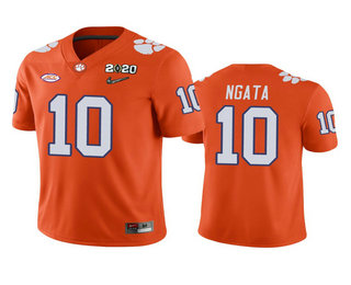 Men's Clemson CLE Orange 2020 match worn Joseph Ngata #10 home jersey