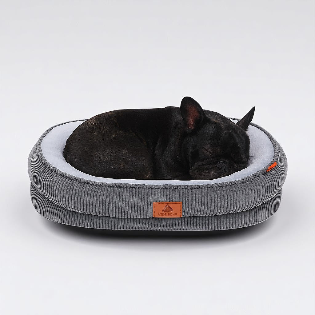 BulliNest French Bulldog Winter Sofa Bed – Warm and Cozy Lounger for Cold Nights
