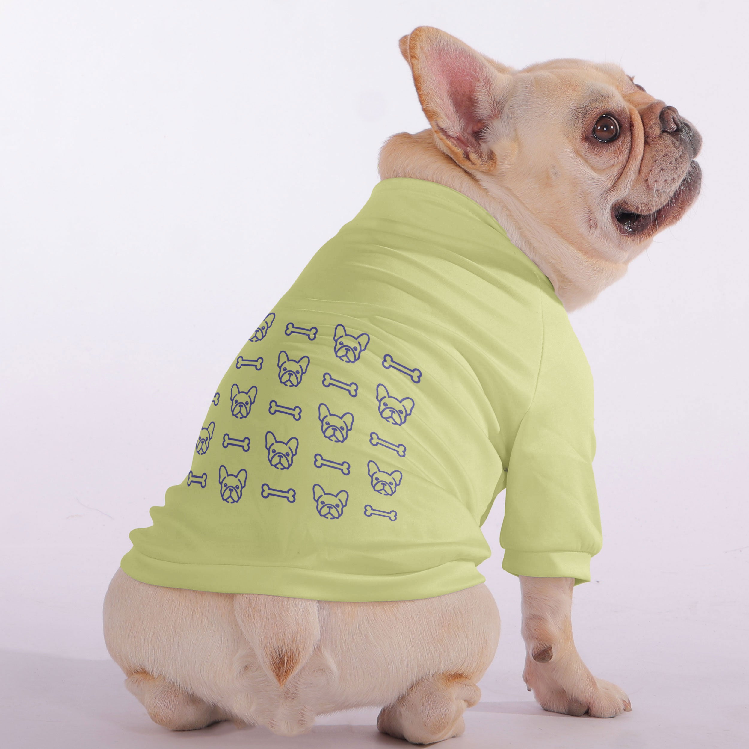 French Bulldog Yoda Snuggly Zip Up Sweatshirt For French Bulldogs Durable Dog Item