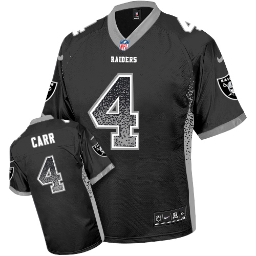 Authentic NFL Oakland Raiders #4 Derek Carr Black Elite Jersey