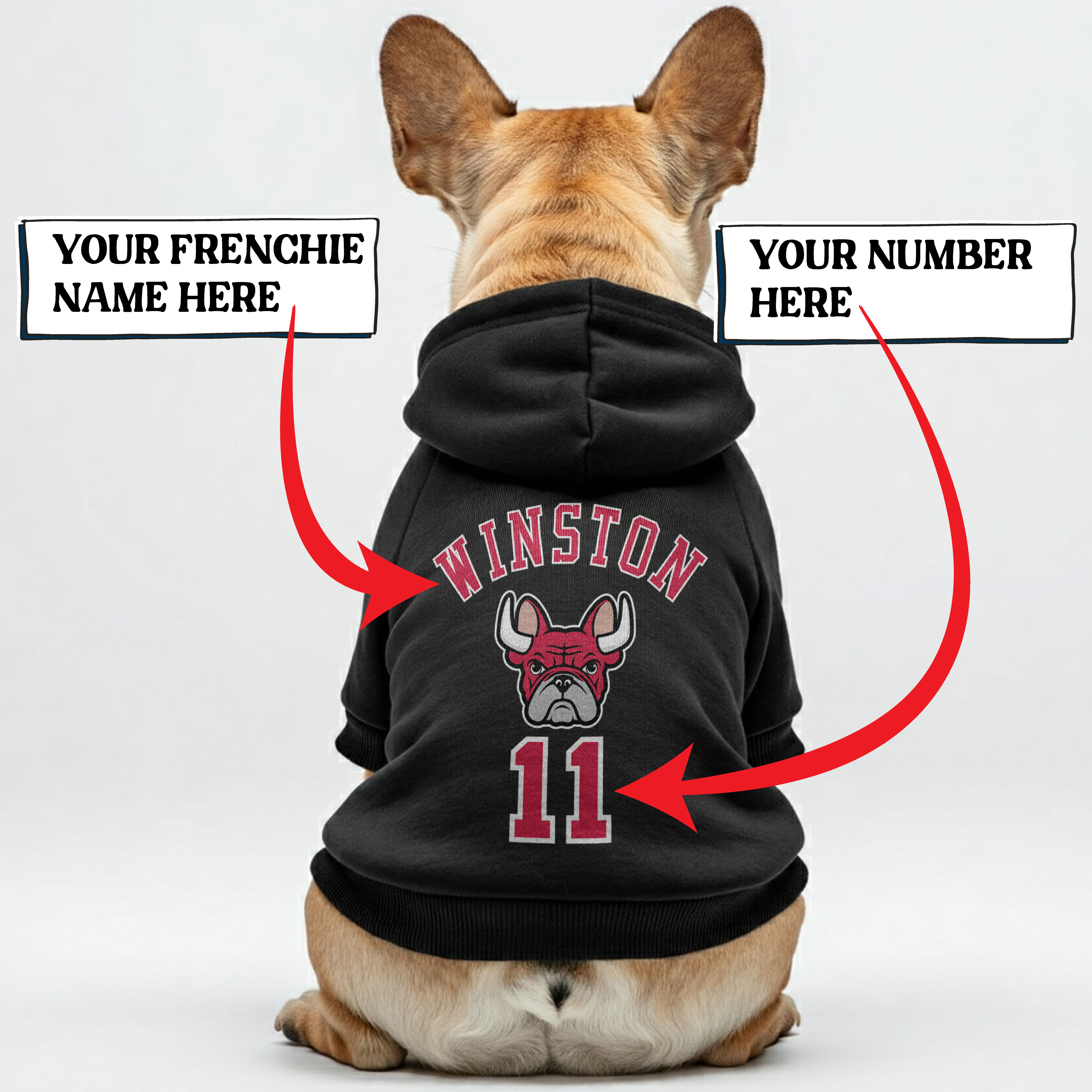 French Bulldog Personalized French Bulldog Hoodies With Custom Name And