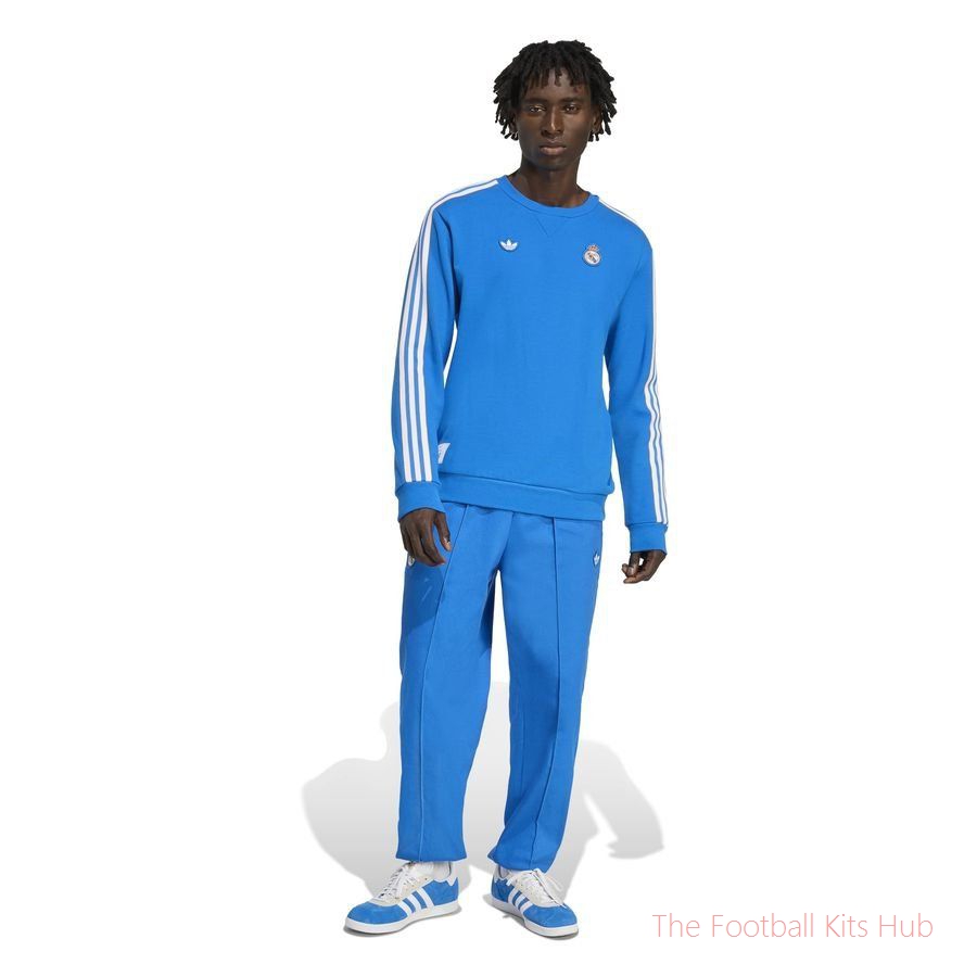 Real Madrid Sweatshirt Terrace Icons - Blue Bird/White