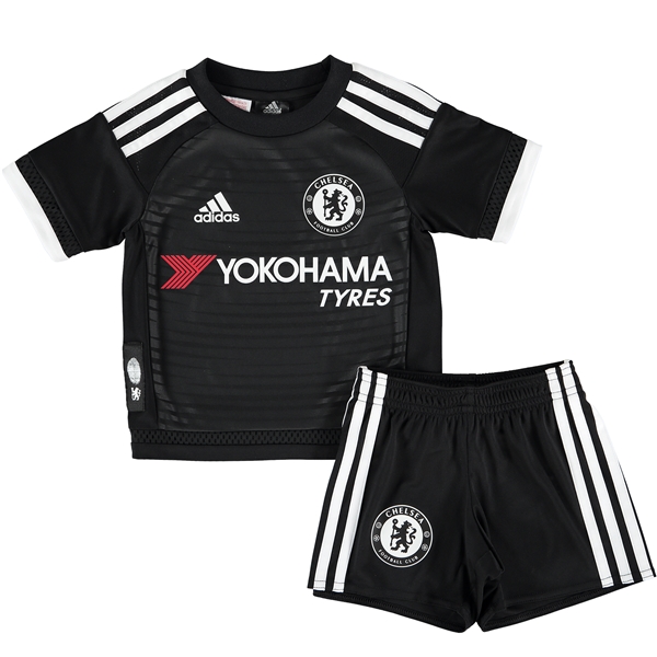 Kids Chelsea 2015-16 Black Soccer KitsShirtShorts - Official Replica
