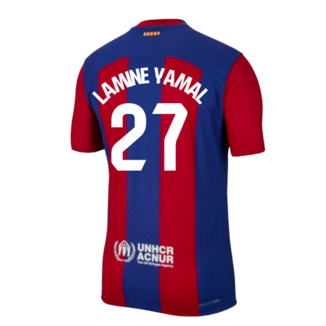 2023-2024 Barcelona Home Jersey Shirt (Lamine Yamal 27)