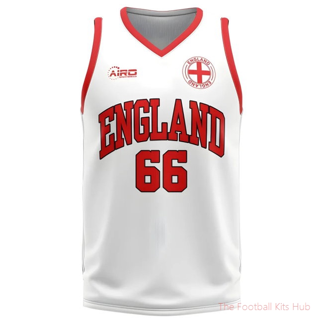 Men England Home Concept Basketball Shirt UEFA Euro
