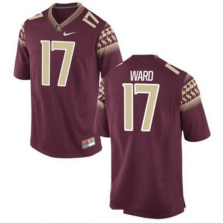 Men's None Red 2016 premium Charlie Ward #17 away jersey Jersey
