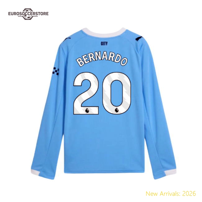 High-quality Kids Man City Bernardo Jersey 2025-2026 Soft-touch