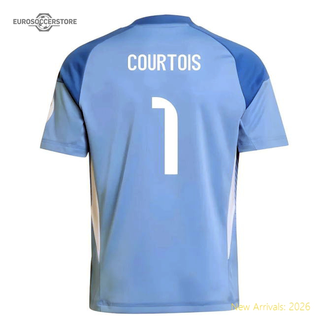 Supporter 2025-2026 Real Madrid Home Goalkeeper Shirt (Blue) - Kids (Courtois