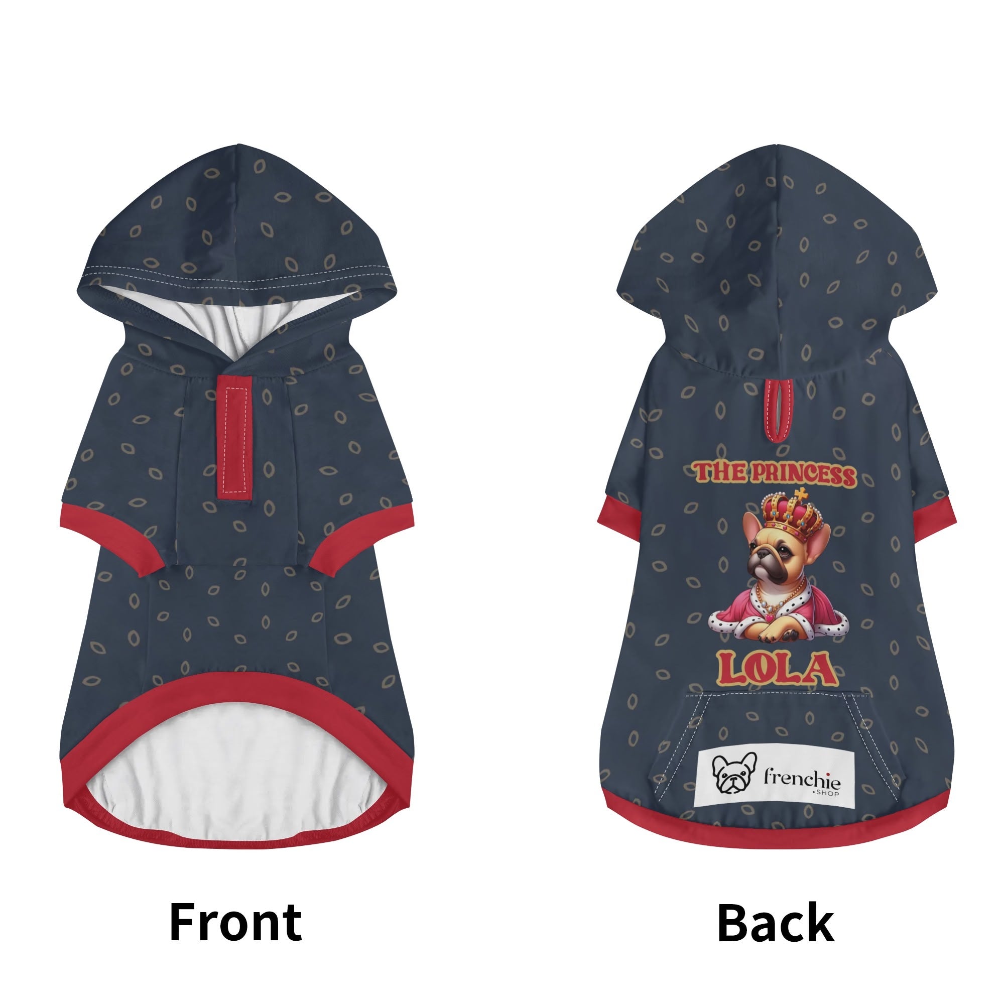 French Bulldog Hoodies Personalized with Your Frenchie's Name | Frenchie Shop Original