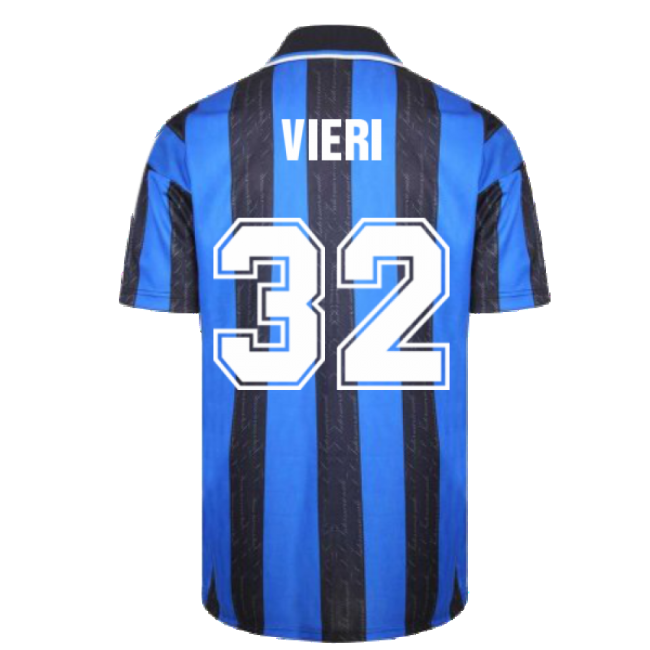 1998 Inter Milan Score Draw Home Shirt (vieri 32) - Official Design