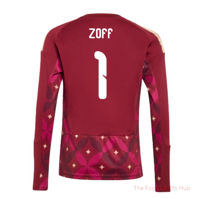 2026-2027 Italy Home Goalkeeper Shirt (Burgundy) - Kids (Zoff 1)
