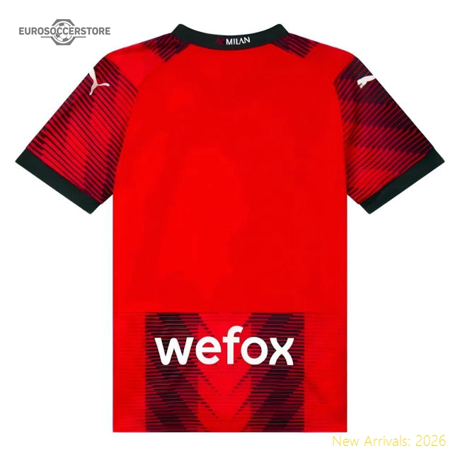 Match-Day Official 2023-2024 Ac Milan Home Shirt (Kids)