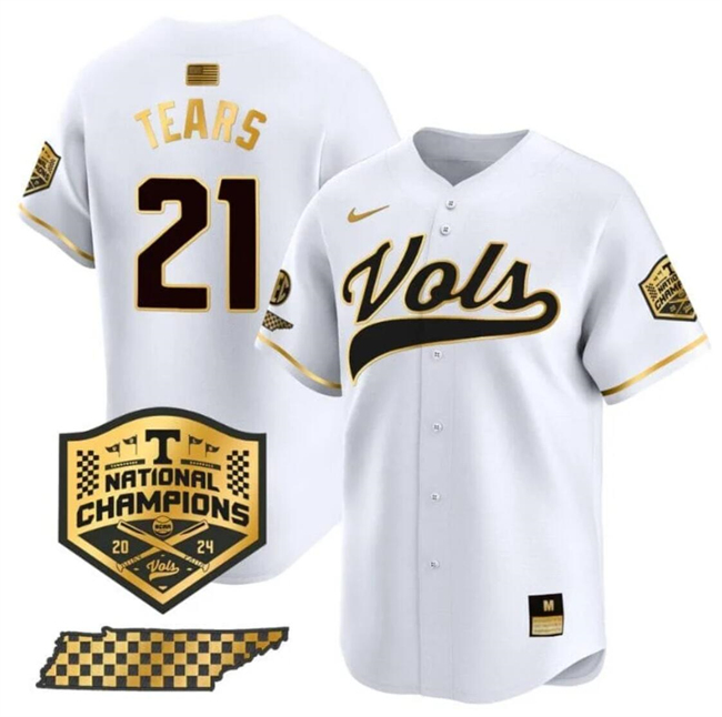 Men's None White 2024 official licensed Kavares Tears #21 replica