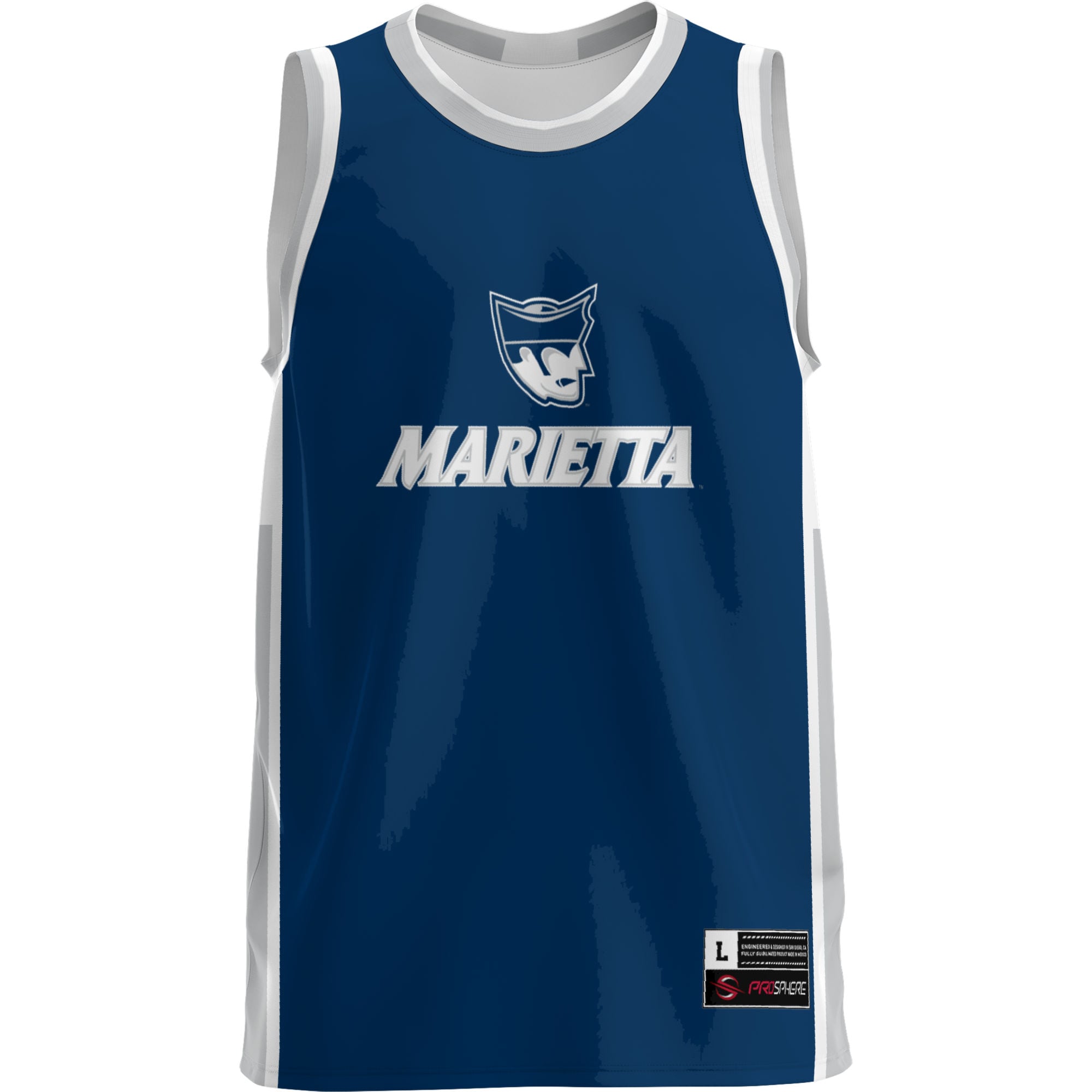 [DDG] Marietta College Pioneers GameDay Greats Lightweight Basketball Jersey - Navy