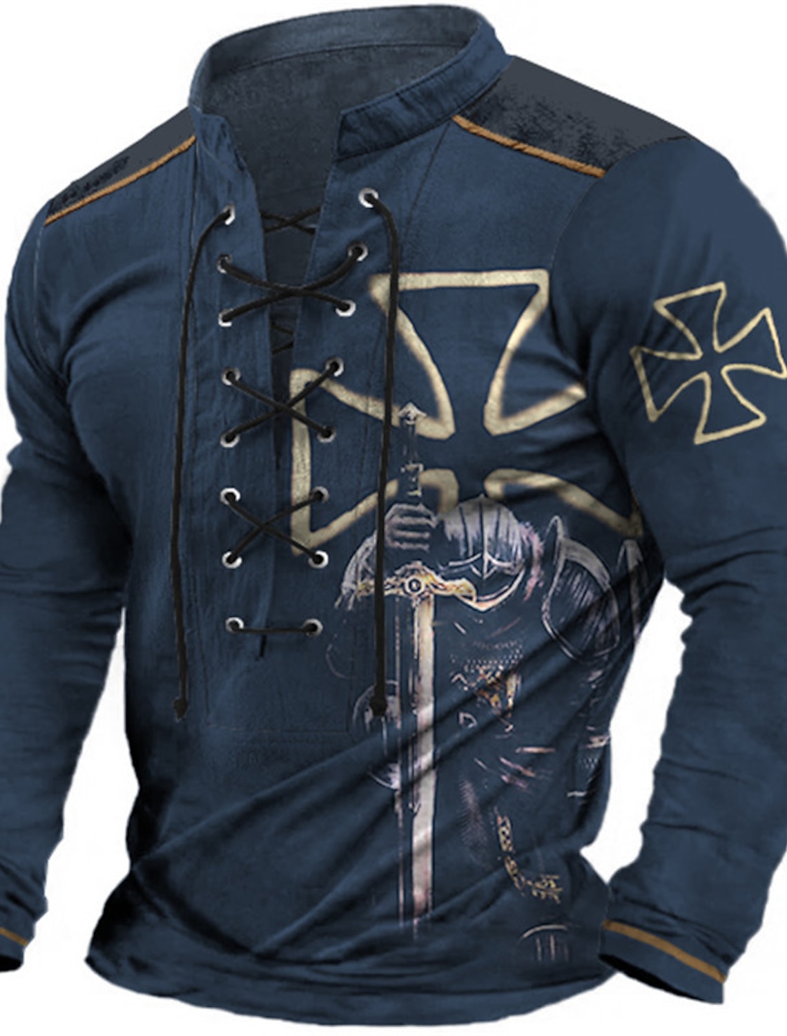 Knights Of Malta Mens Graphic Shirt Templar Prints Fashion Designer