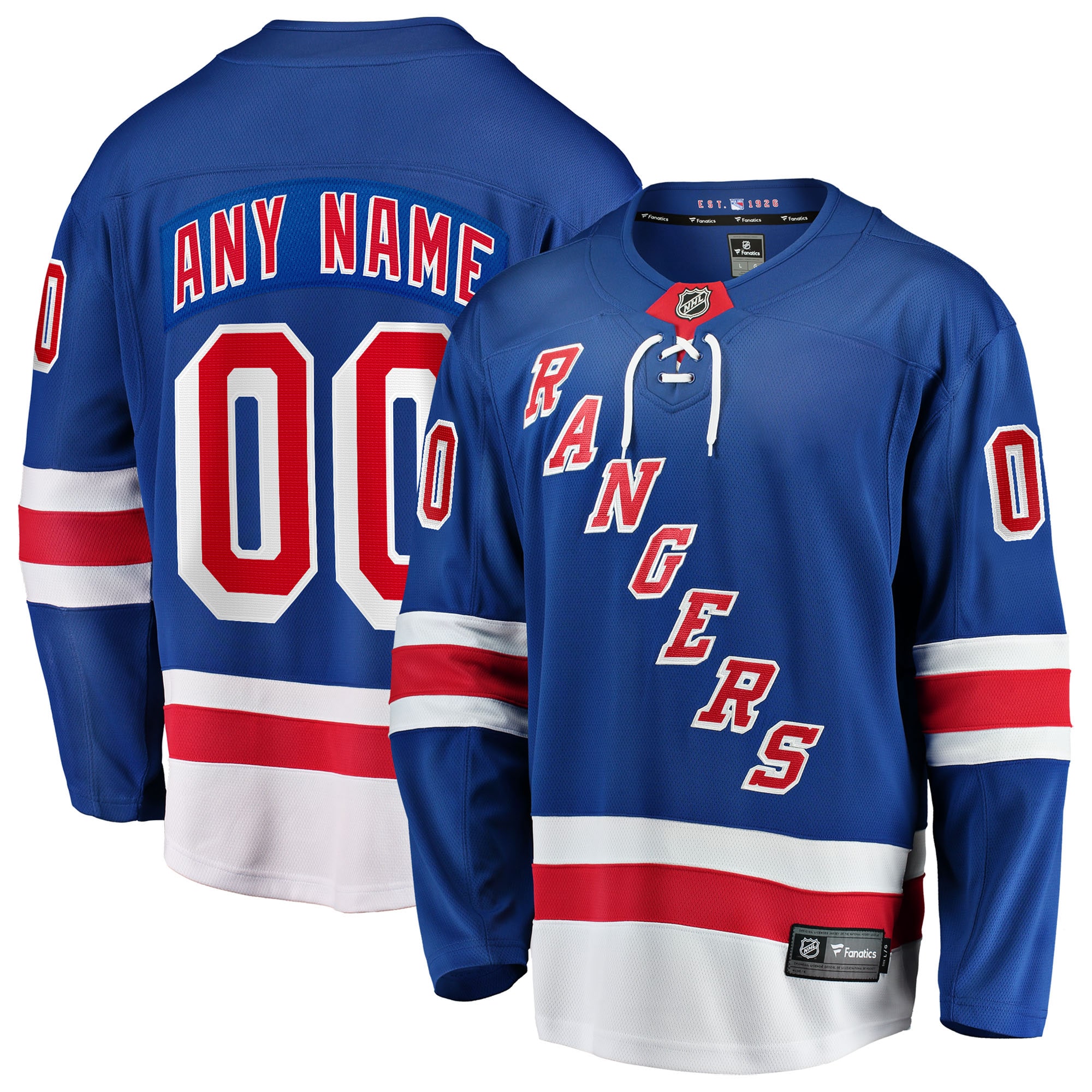 [JED] New York Rangers Home Breakaway Custom Jersey - Blue