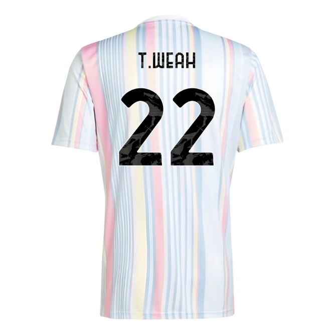 Juve Juventus Pre Match Shirt White T Weah #22 Official Licensed L...