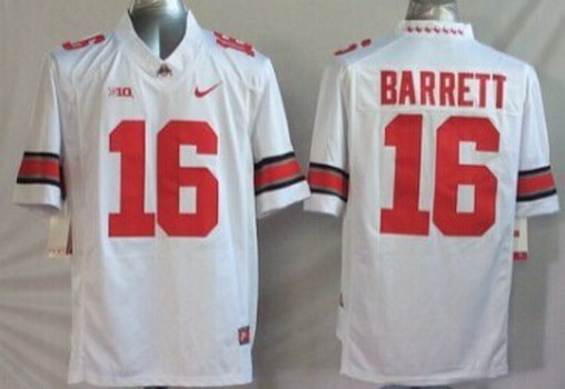 Men's OSU Ohio White 2014 breathable None #16 premium Jersey