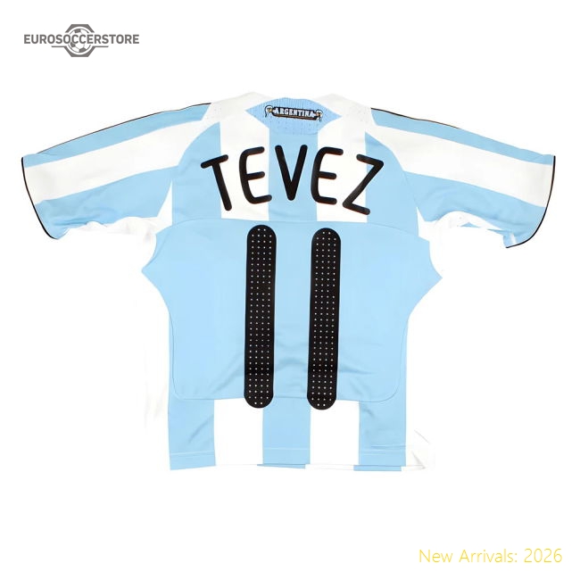 Argentina 2008-09 Home Shirt (SB) Tevez #11 (Mint)