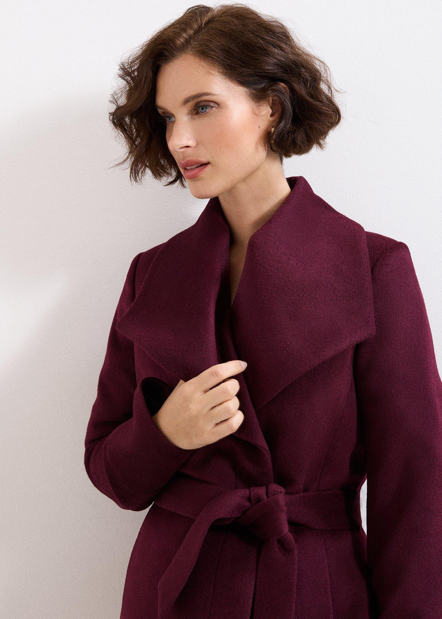 Nicci Short Belted Wool Coat