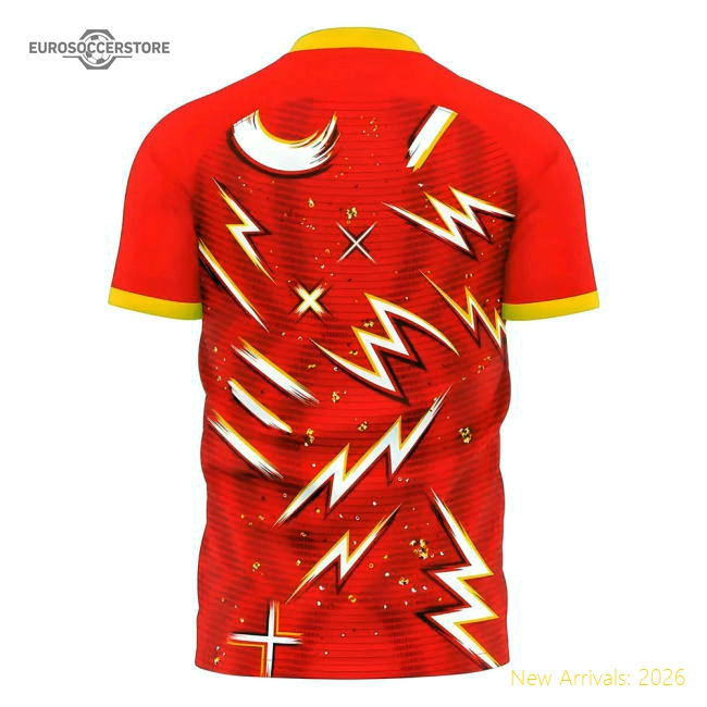 Pre-Match Spain Xs - Uk Size 6/8 Home Kit National Team Concept Womens
