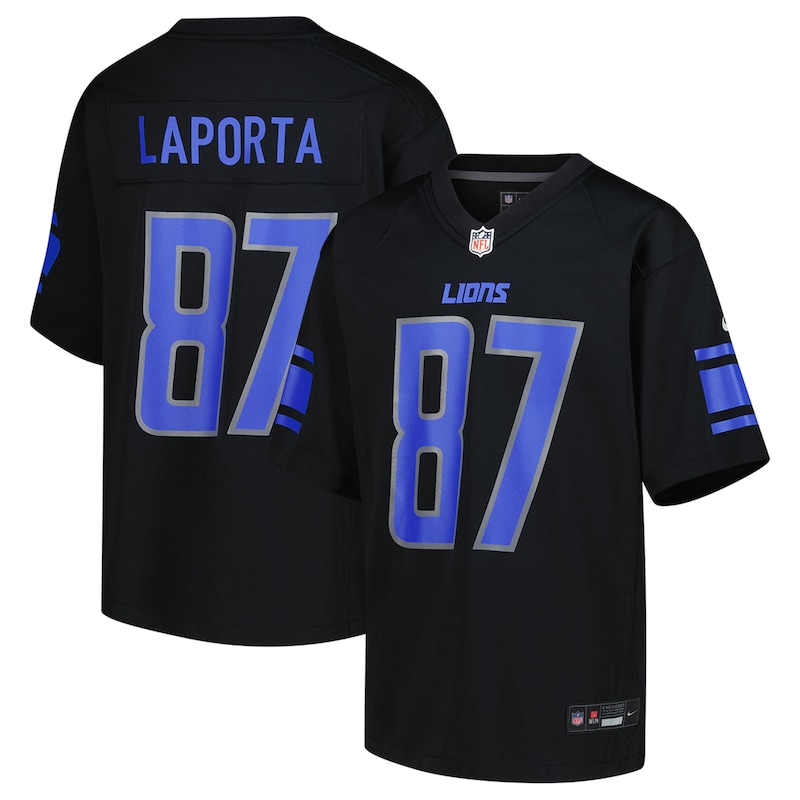 None Sam LaPorta DET Lions Dynamic Premium-Quality Jersey Game Day Wea