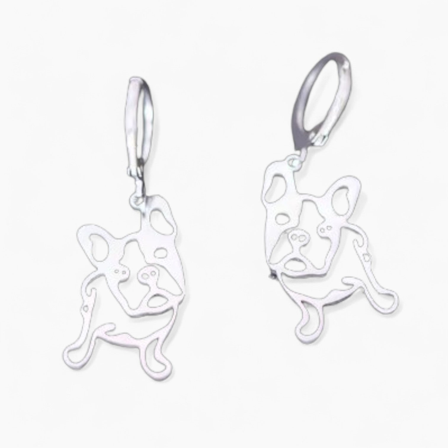 Street-Ready Fregild French Bulldog Earring Silver – Unique Dog Jewel...