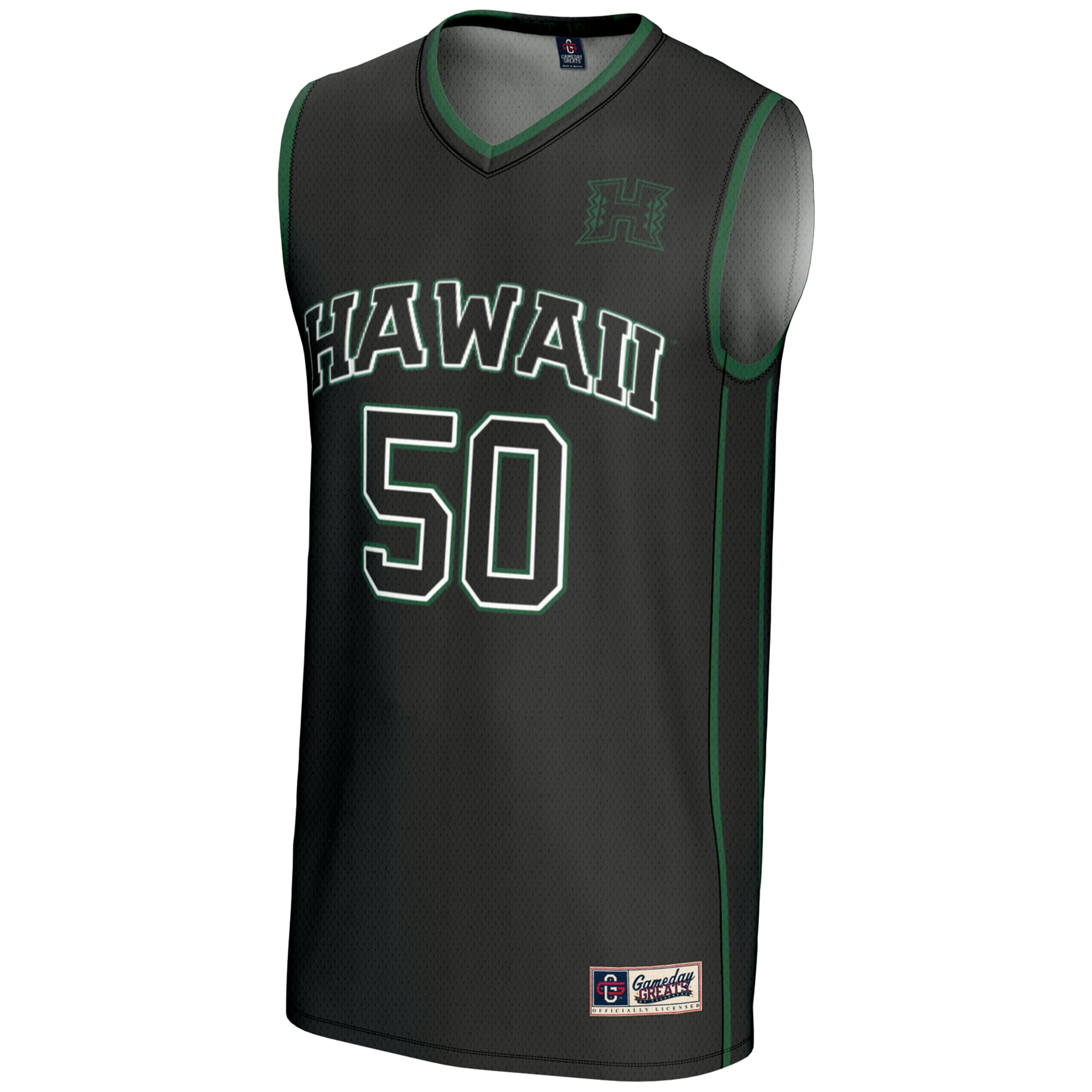 #50 Hawaii Rainbow Warriors GameDay Greats Youth Lightweight Basketball Jersey - Black
