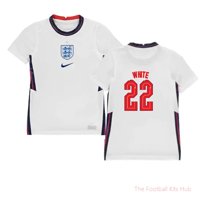 2020-2021 England Home Nike Football Shirt (Kids) (WHITE 22)