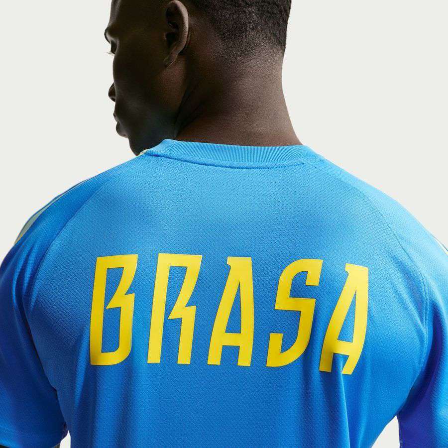 Brazil Training T-Shirt Dri-FIT Strike World Cup 2026 - Photo Blue/Light Menta/Midwest Gold