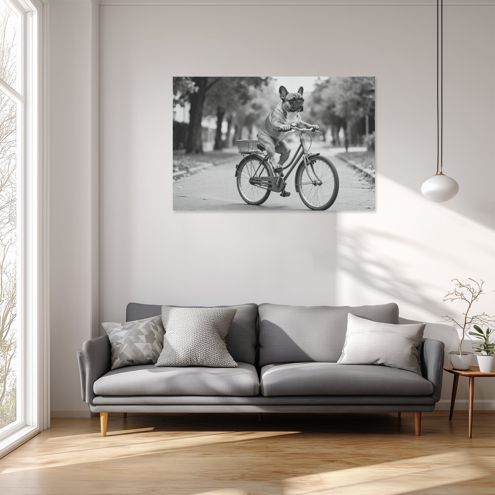 - Trendy Adorable Frenchie Canvas Wall Art Casual Wear | Premium Quality