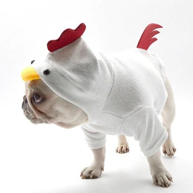 French Bulldog Chickruff Frenchie Rooster Hoodie Costume – Halloween
