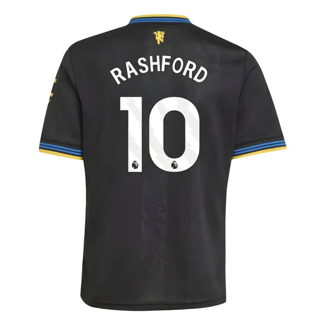 Man Utd Third Football Shirt 2025-20 - Rashford 10 M S Kids