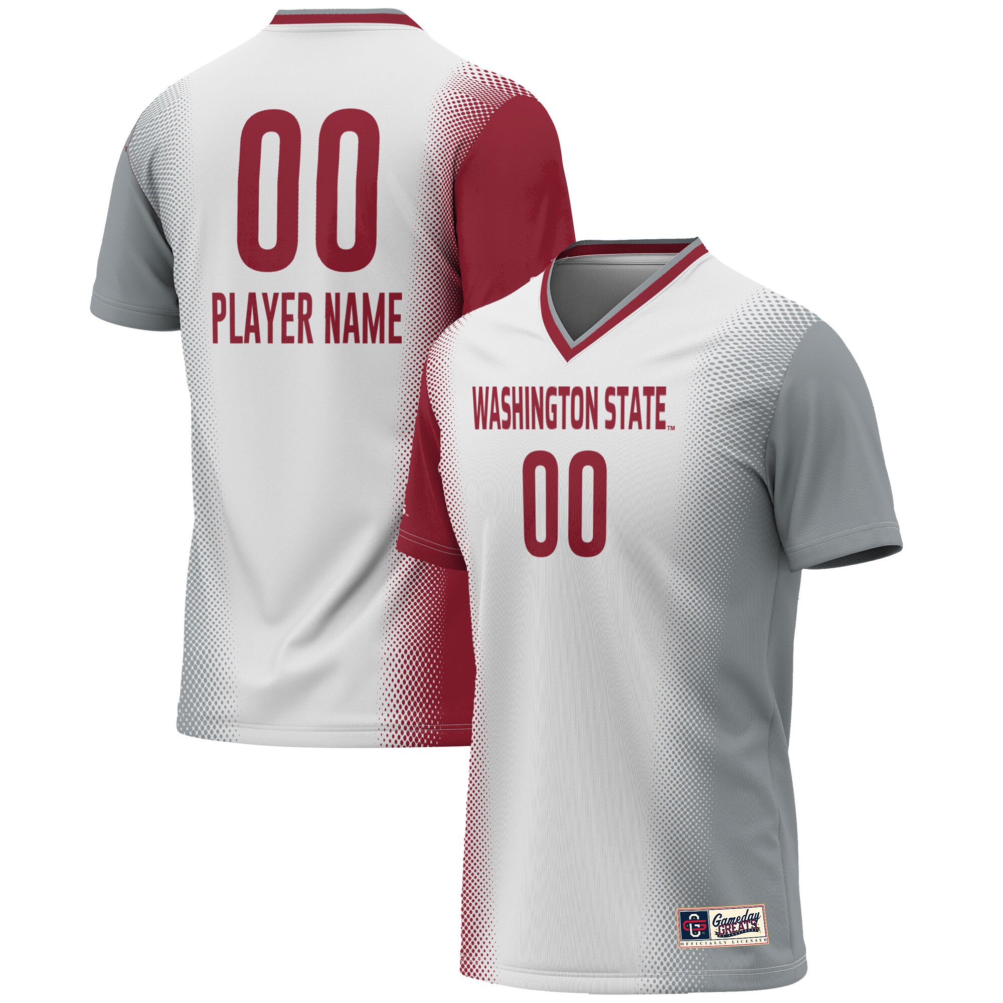 [SJH] Washington State Cougars GameDay Greats Youth NIL Pick-A-Player Lightweight Women's Soccer Jersey - White