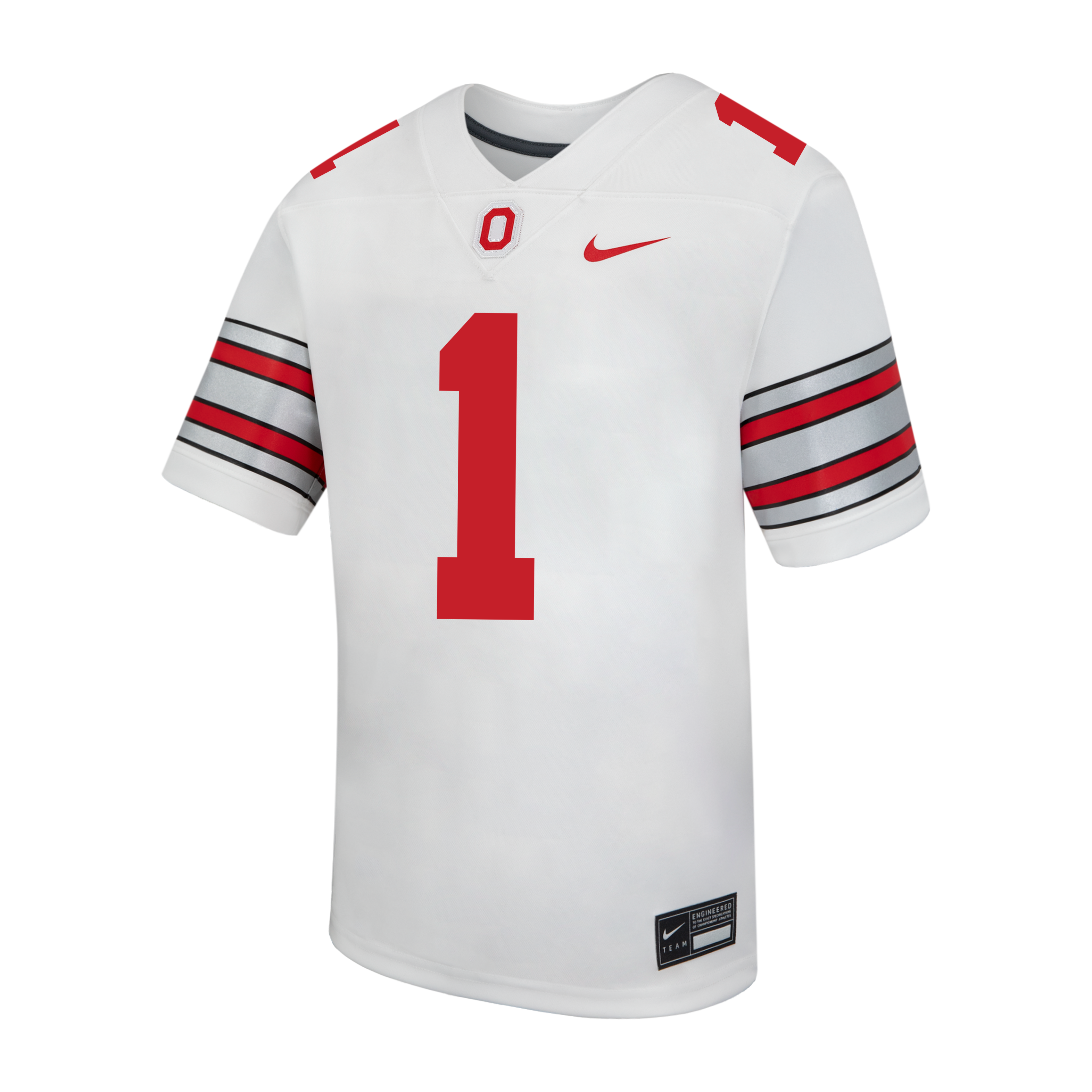 Youth #1 White Ohio State Buckeyes Football Jersey