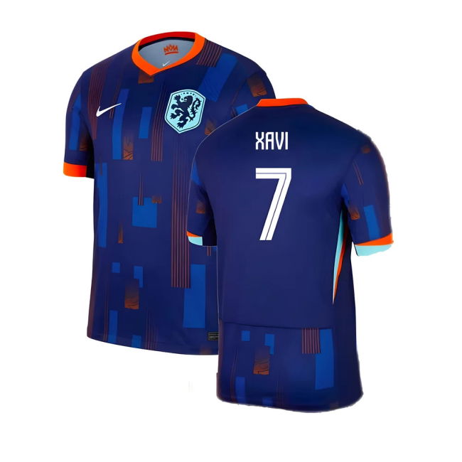 2024-2025 Netherlands Away Shirt (Xavi 7) Euro Authentic