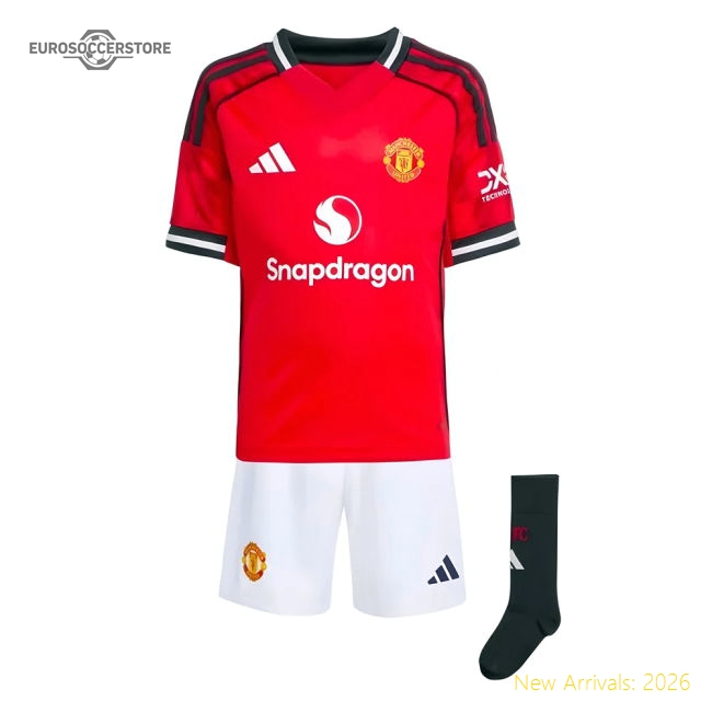 Authentic 2025-2026 Man Utd Home Mini Kit - Premium Quality Football