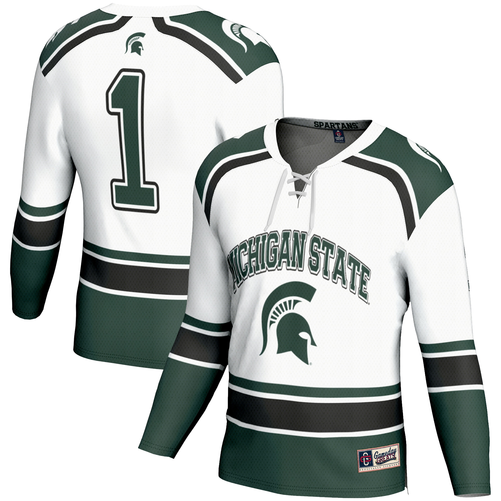 [NJP] Women's Michigan State Spartans GameDay Greats Hockey Jersey - White