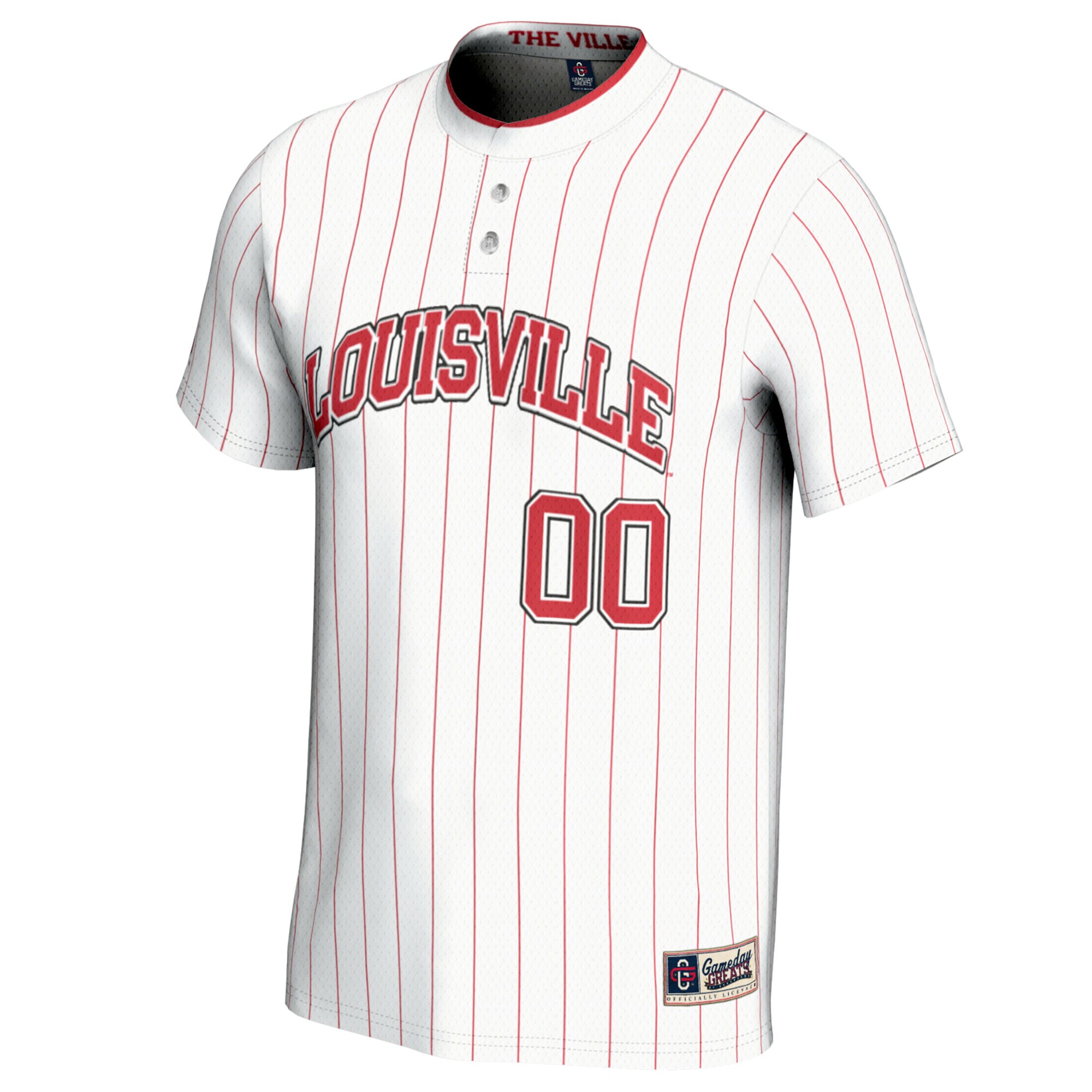 [NJP] Louisville Cardinals GameDay Greats Youth NIL Pick-A-Player Lightweight Softball Jersey - White