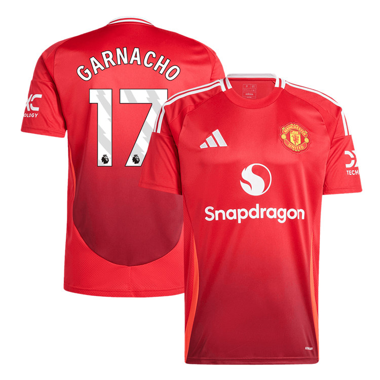 Comfort Fit Man Utd Manchester United 2425 Home Shirt 17 GARNACHO