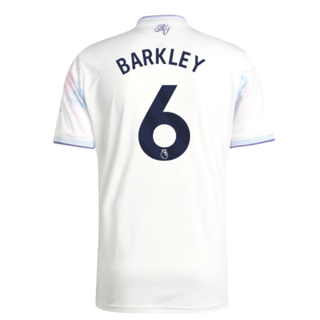 2025-2026 Aston Villa Third Shirt (Barkley 6) In Multiple Adult Sizes