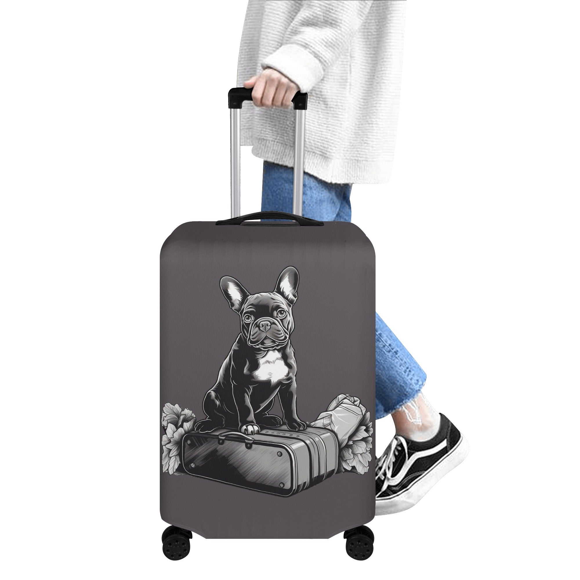 French Bulldog Winnie Luggage Cover Cute Frenchie Essential