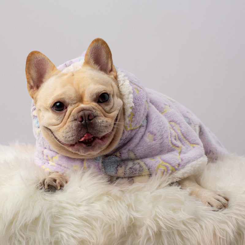 Stylish Warmwhisker Frenchie Coat Scarf In Soft Welsh Blanket Wool fo...