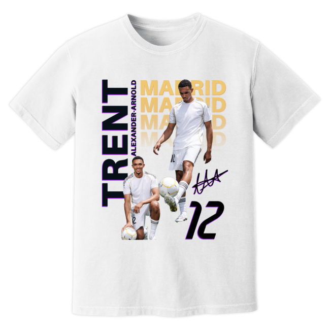 Trent Alexander-Arnold Real Madrid T-Shirt (White) - Match Day Read...